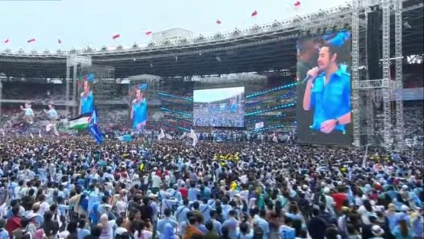 Suasana kampanye akbar Prabowo - Gibran di GBK/Youtube