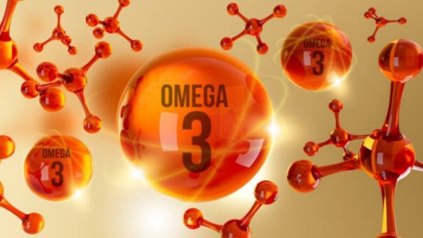 Ilustrasi molekul minyak ikan yang berkaitan dengan gen ALOX15, penelitian menunjukkan enzim ini berperan penting dalam efektivitas suplemen omega-3 untuk mencegah kanker usus besar.