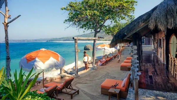 Pemandangan udara Nihi Sumba di Wanokaka, Sumba, Indonesia.